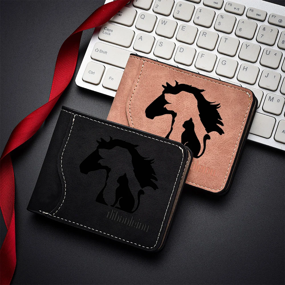 A Fashionable Short Wallet with Multiple Functions Is Designed to Hold Credit Cards and Is an Ideal Gift for Men.