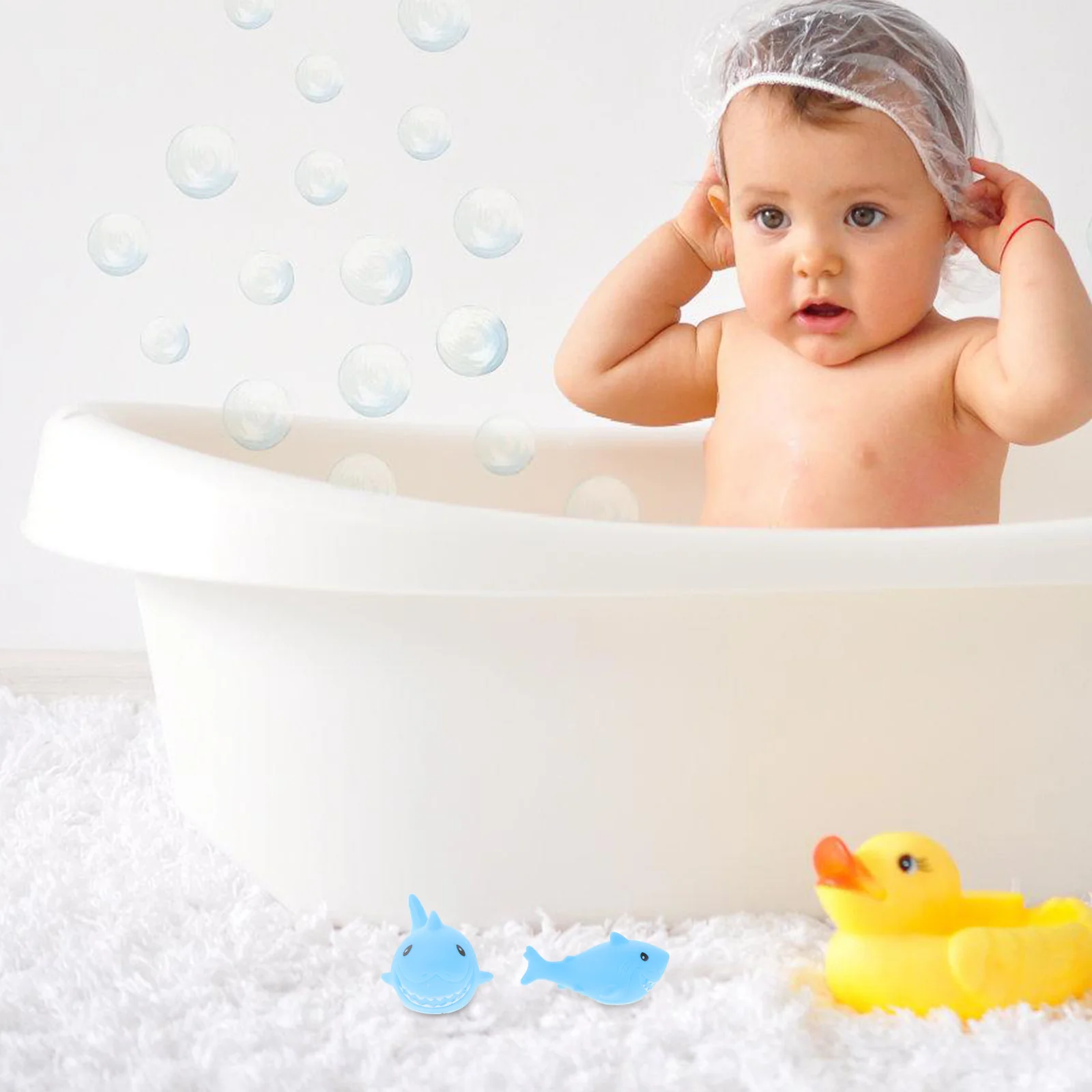 

24Pcs Baby Bath Squeaky Vinyl Durable Cartoon Pool Bathtub Kids Water Play Easter Party Baby Bath Toys Infant Bathtub Toy