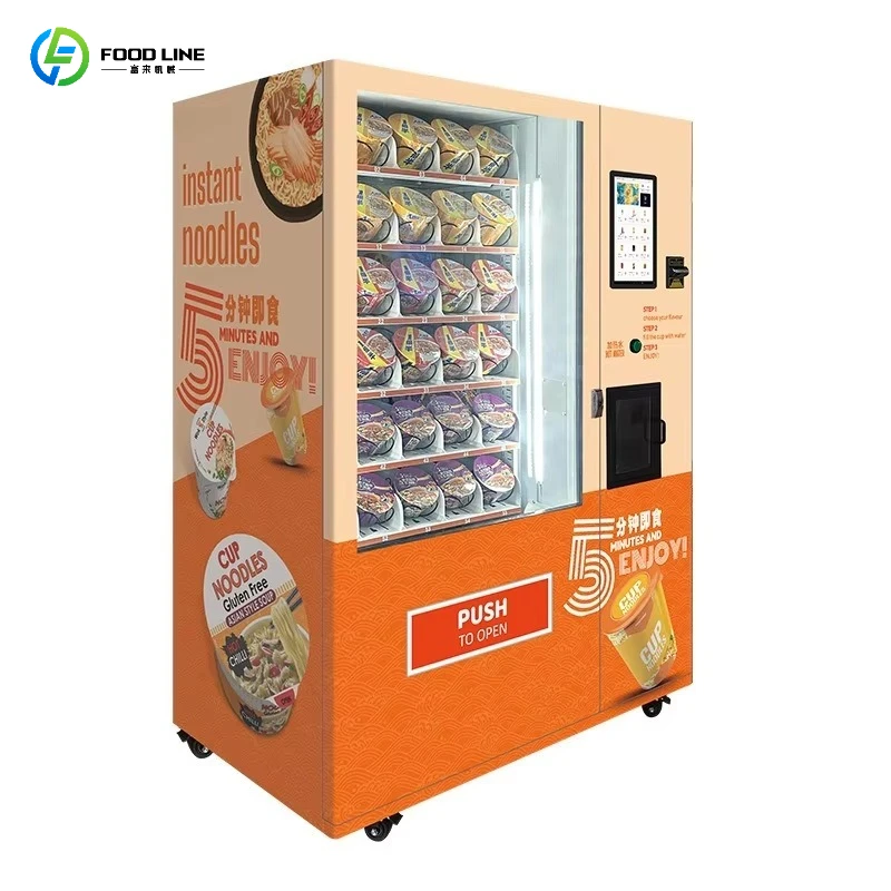 

Combo Vending Machine for Instant Noodles and Milk Tea 24-Hour Automatic Water Heating Buy and Soak Features Customized