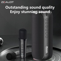 ZEALOT S69M 20W Wireless Speakers With Two Wireless Microphones, Portable Subwoofer Speaker,  Dual Pairing, 3600mAh Battery.