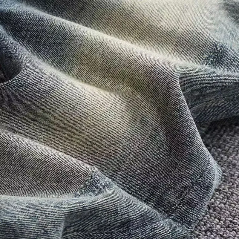 Fashion Designer Men Jeans High Quality Retro Blue Stretch Slim Fit Ripped Jeans Men Classical Trousers Vintage Pants Hombre