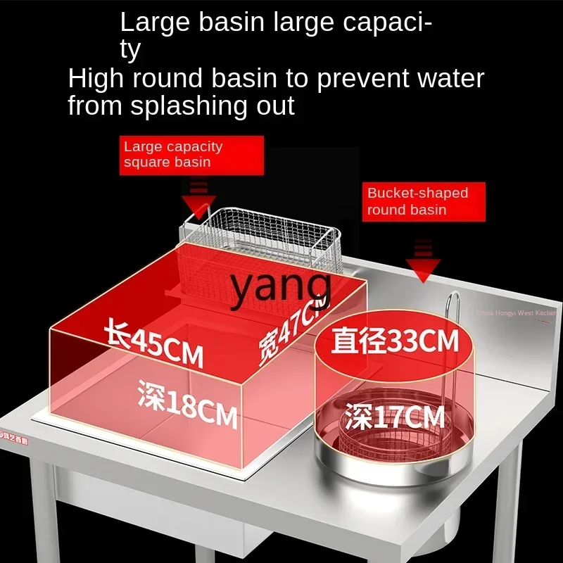 CX  powder wrapping table hamburger shop commercial stainless steel wrapping table large fried chicken thickened