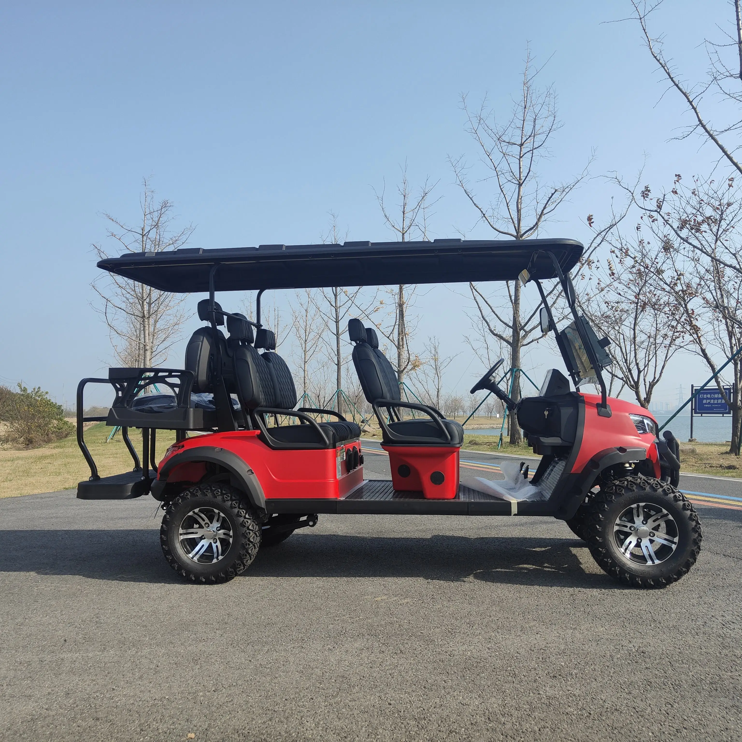 Brand New 2024 Powerful 4 Wheel Club Car 5000W Motor Golf Buggy Cart Rapid Delivery  4 6 Seater Electric Golf Cart