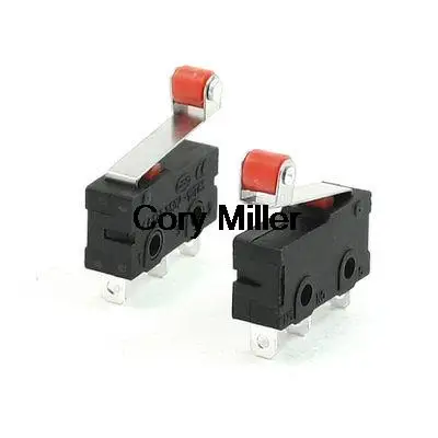 

125VAC 5A Шарнирный роликовый рычаг Мини-микропереключатель 3-контактный SPDT 1NO 1NC