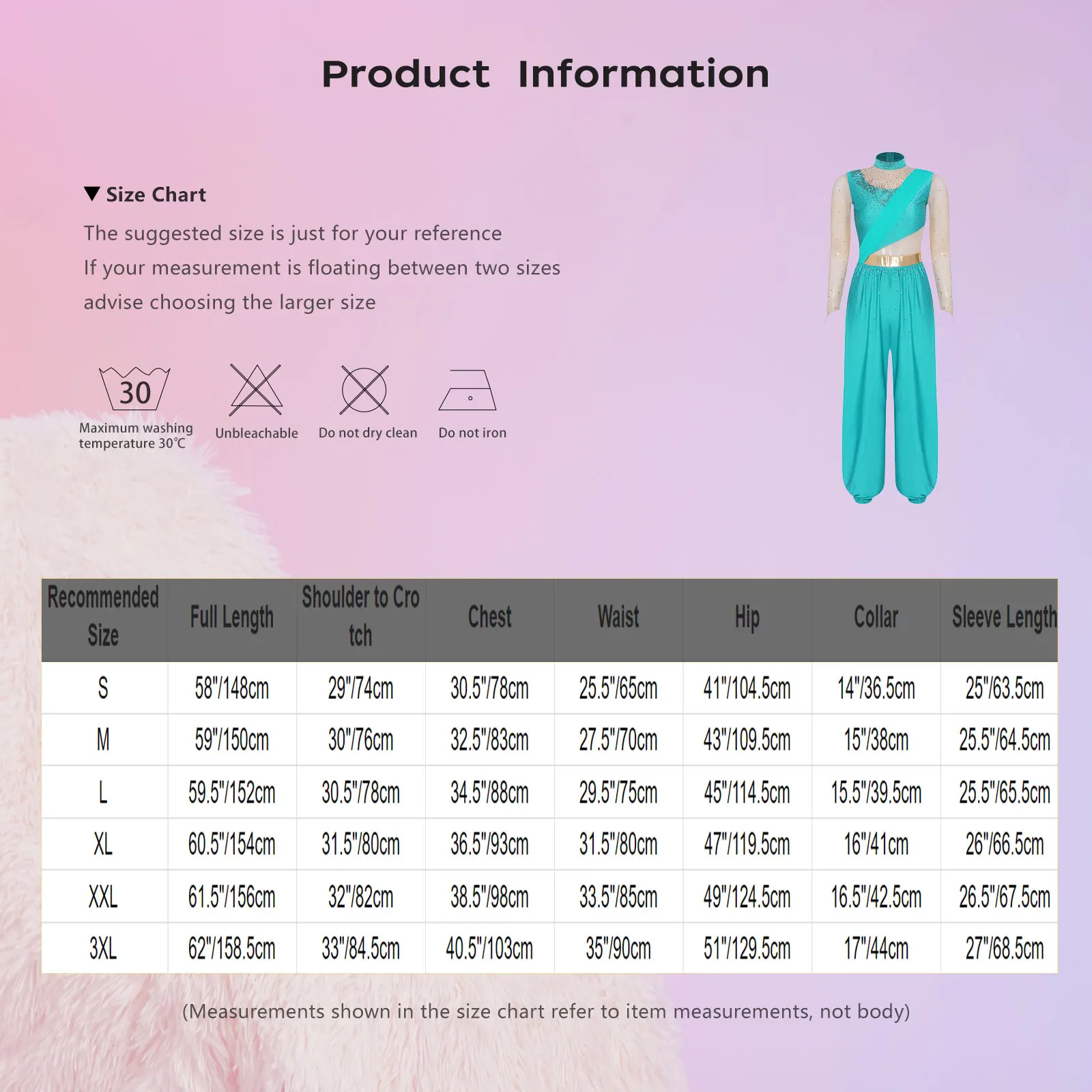 Bauchtanz-Outfit für Damen mit Strasssteinen, Märchenprinzessin-Kostüm, Transparenter Mesh-Jumpsuit mit Langen Ärmeln und Metallischer Taillenlinie – Detail 1