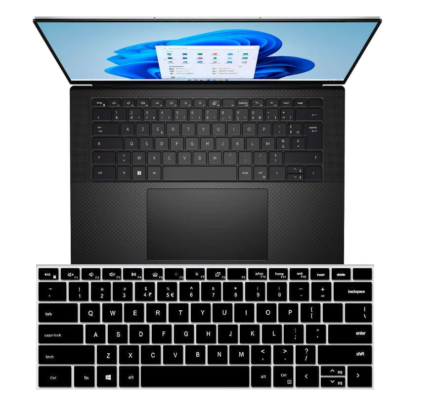 

Силиконовая накладка на клавиатуру для Dell XPS 15 9530 9500 9510 9520 15,6 9730 9720 9700 9710 17 дюймов и XPS 17 2024 2023 2022