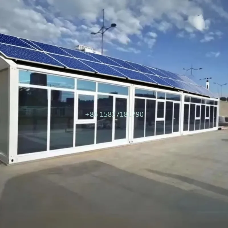 Prefabricated Container House Solar Powered 20ft 40ft Home Container Flat Pack Design Folding Container House Apartment Office