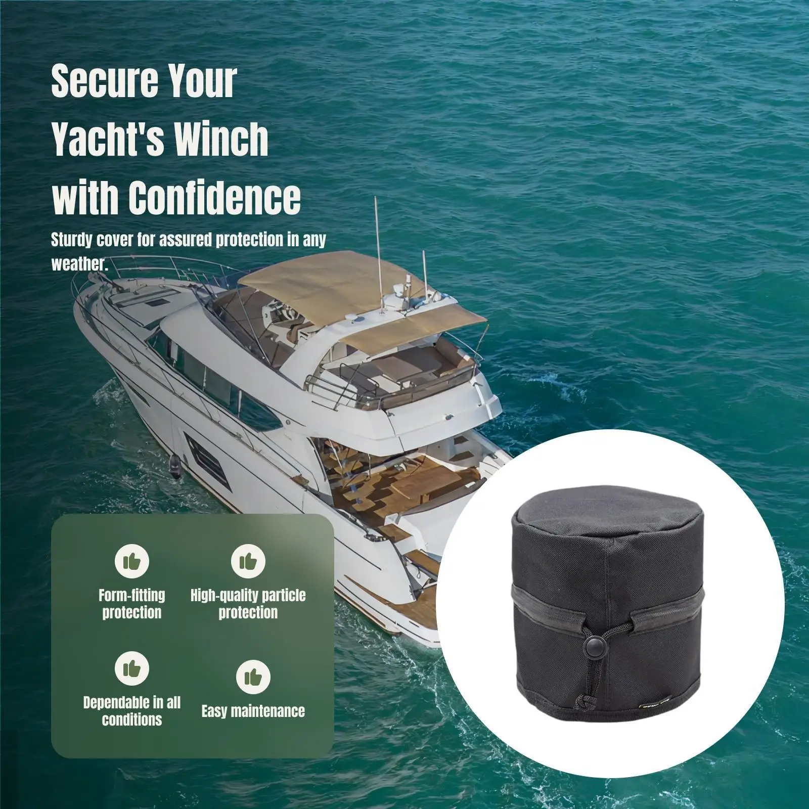 غطاء ونش القارب من قماش أكسفورد غطاء ونش المراكب الشراعية لليخوت