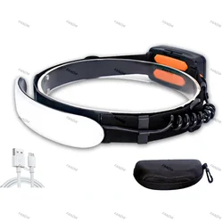 Portable Headlamp Mini COB LED Head Light With Built-in Battery USB Rechargeable Head Lamp Torch Cycling Emergency Climbing