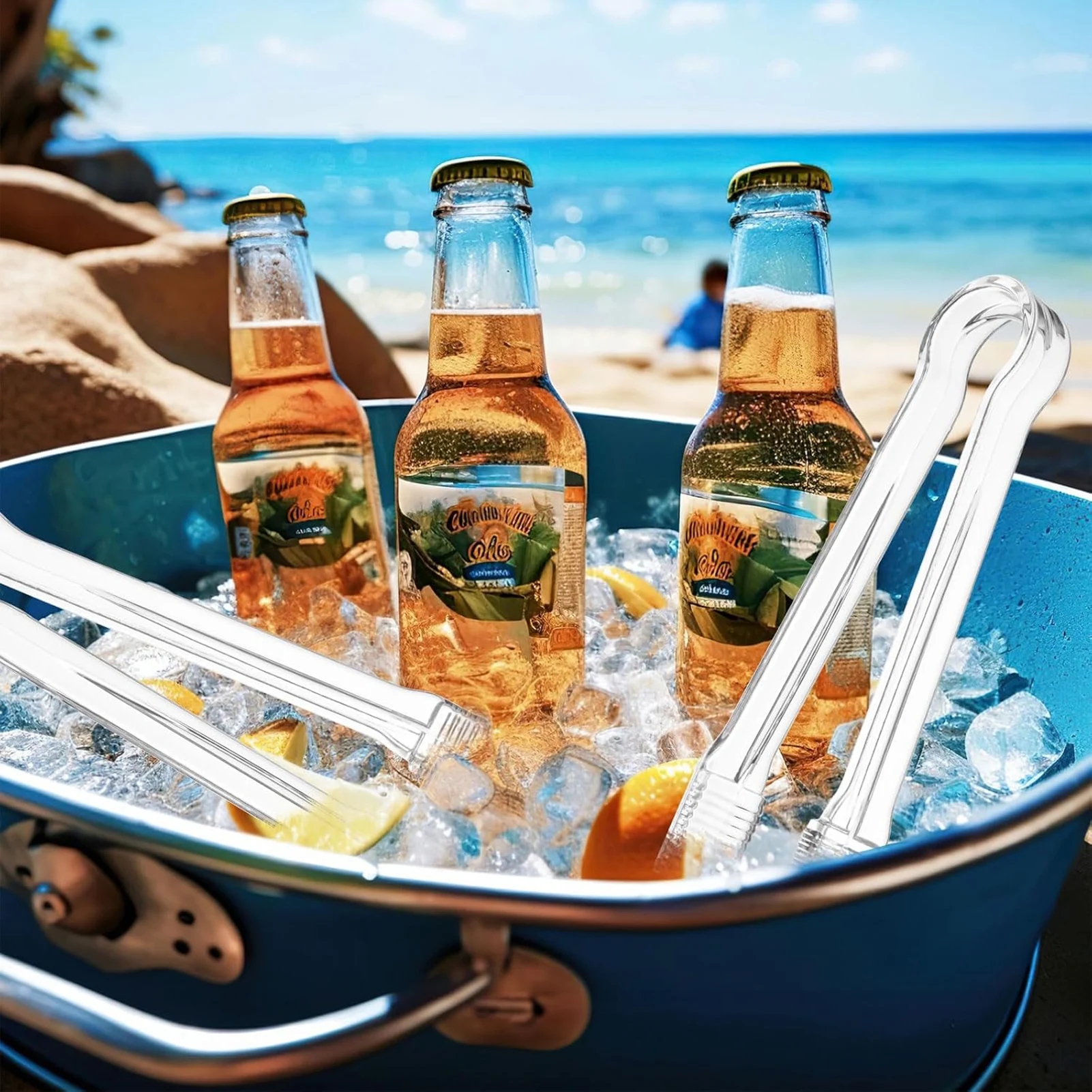 

10pcs Bar Ice Clip Transparent Plastic Toothed Ice Clamp For Ice Cube Salad Barbecue Food Multifunction Anti Slip Food Clips