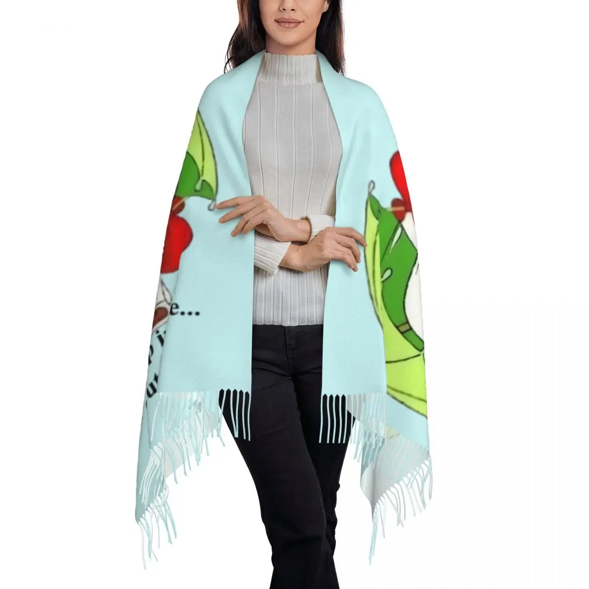 مطبوعة كاليميرو Cest Trop Injuste Il Pleut Pfff وشاح النساء الرجال الشتاء الخريف الأوشحة الدافئة أنيمي إيطاليا التلفزيون الكرتون     شالات يلتف