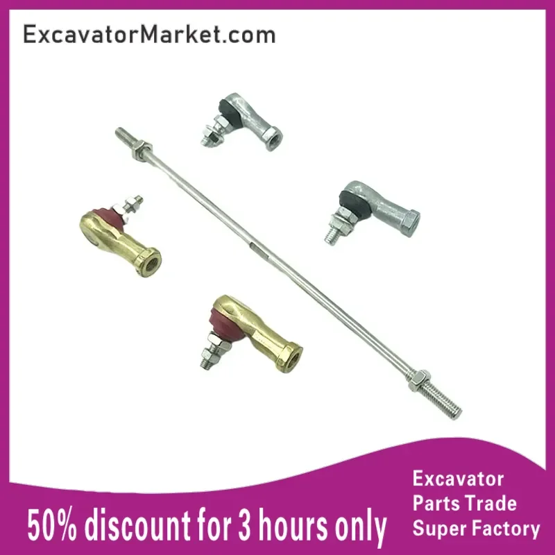 Excavator Spare For Kobelco Throttle Lever 120 220 210 230-6/6E Throttle pull rod push rod ball head Excavator Parts