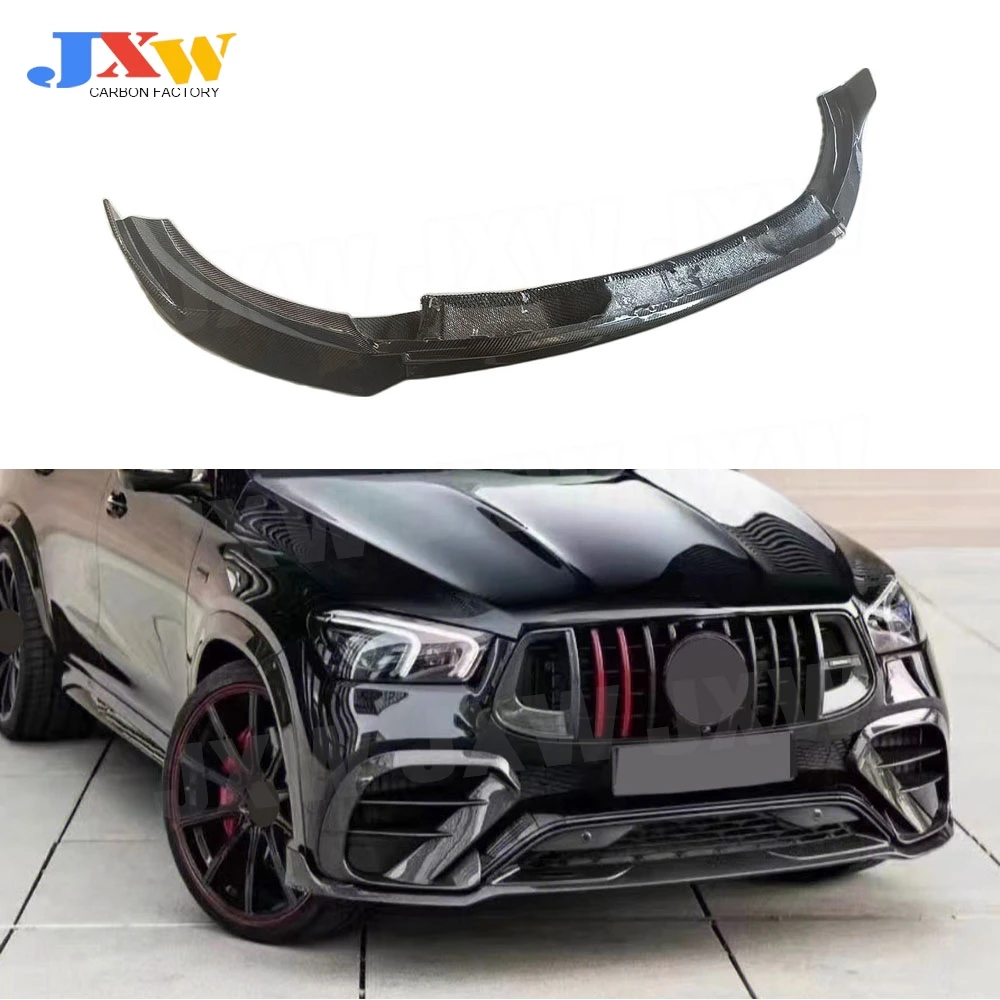 

for Benz GLE Class W167 GLE63 AMG SUV 21-23 Front Bumper Lip Spoiler Body Kits Cars Accessories Carbon Fiber Lip Chin Guard FRP