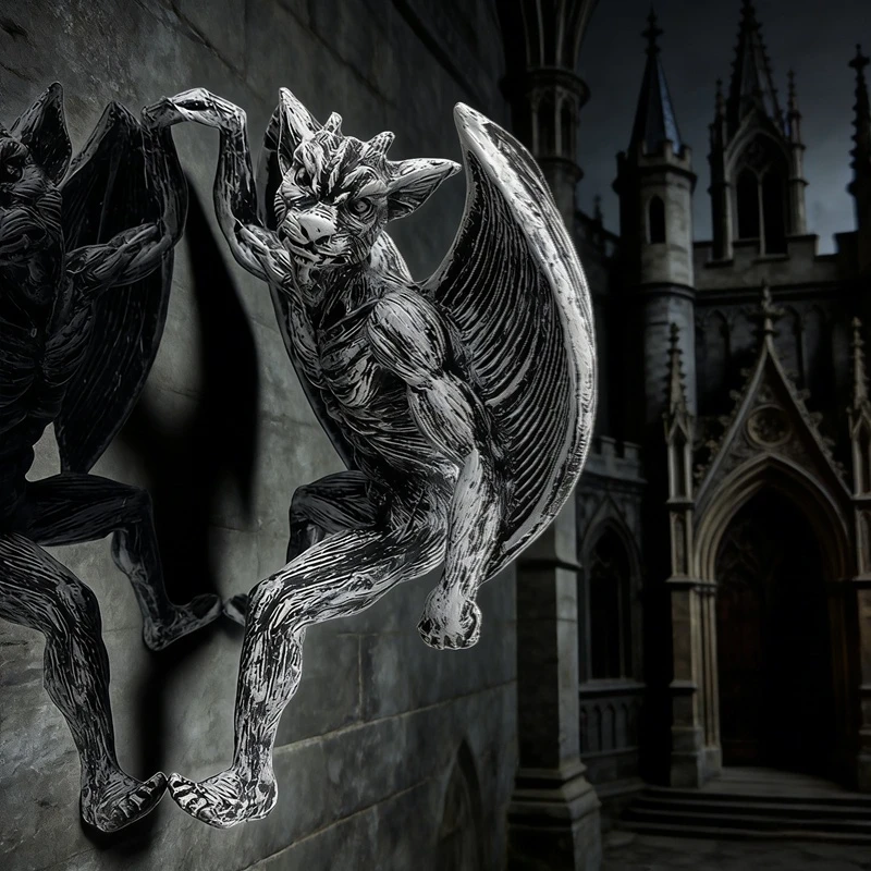 Angel and Demon Figurine, Resin Craft Sculpture, Angel Commemoration & Redemption Statue, Indoor Home Decor Ornament