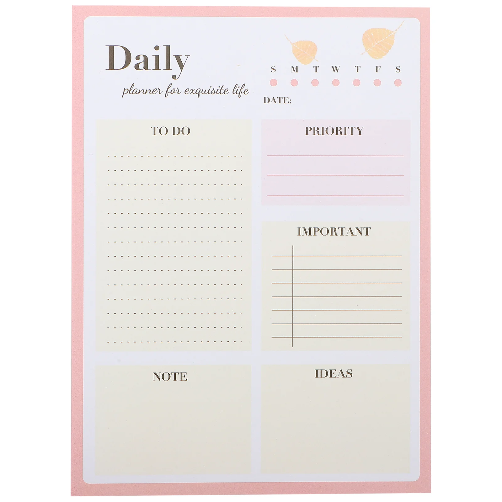 Daily Planner Notepad Efficient Task Notebook For Work Study Schedule Organizer Tear-Off Pages List Pad Academic Calendar