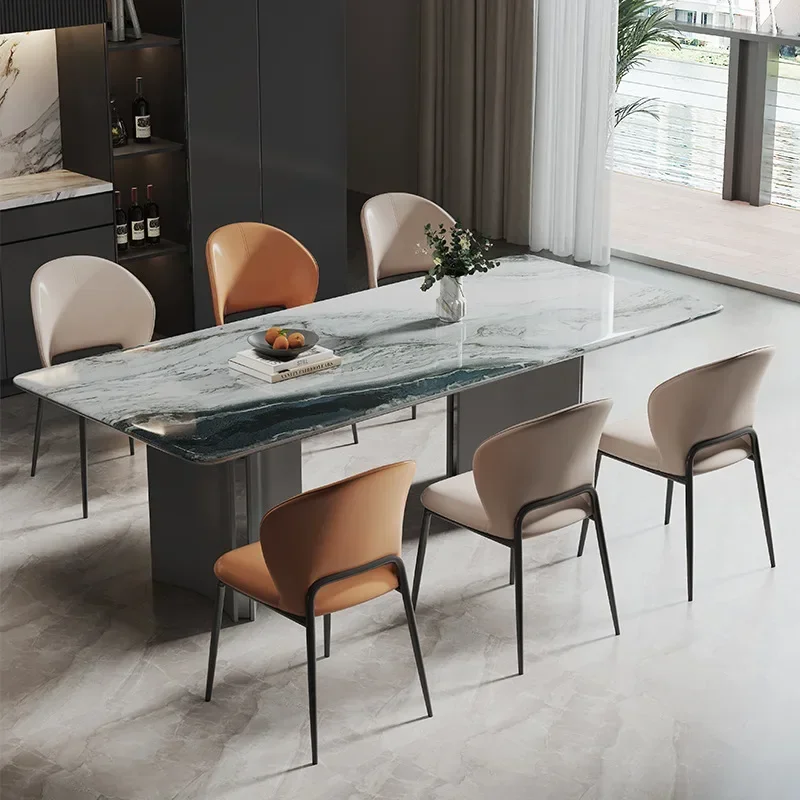 

Modern luxury dining chairs home designer model rooms soft pack chairs creative hotels minimalist Nordic backrest