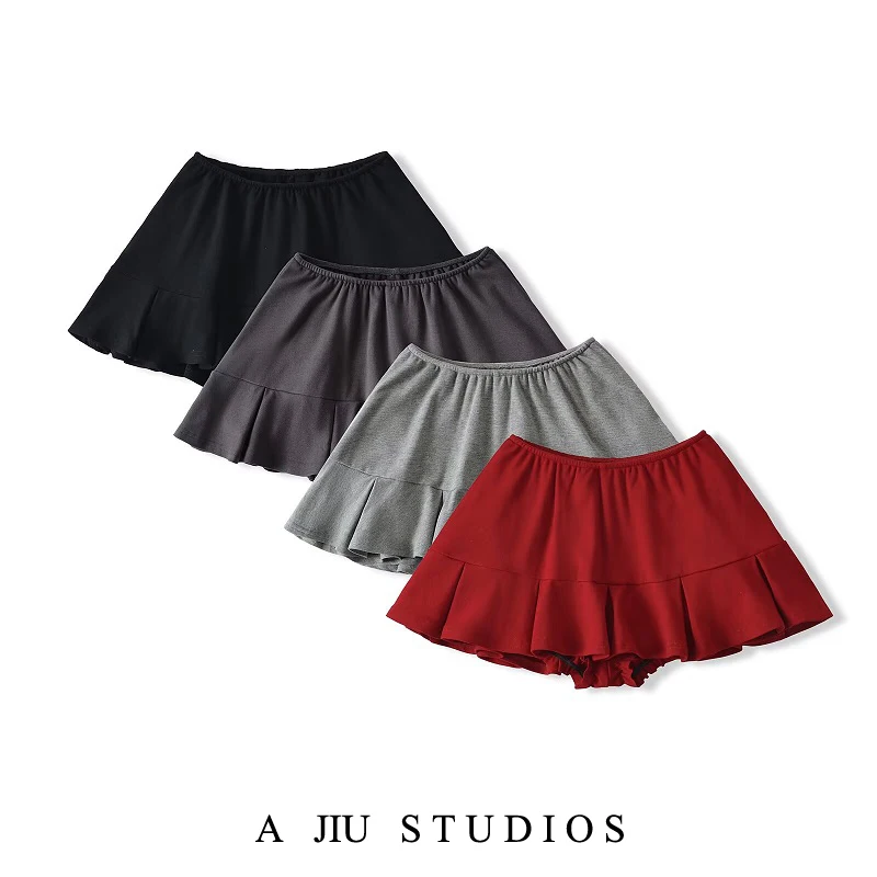 تنورة نسائية قصيرة مطوية على شكل حرف A مضادة للضوء بأسلوب رياضي أمريكي عصري للصيف