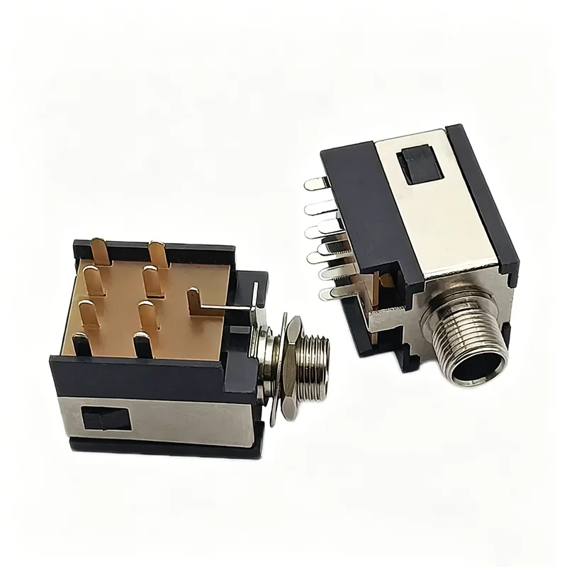 6.35 headphone jack, PJ-205A-9P audio-video microphone jack, dual-channel audio jack, 9-pin connector