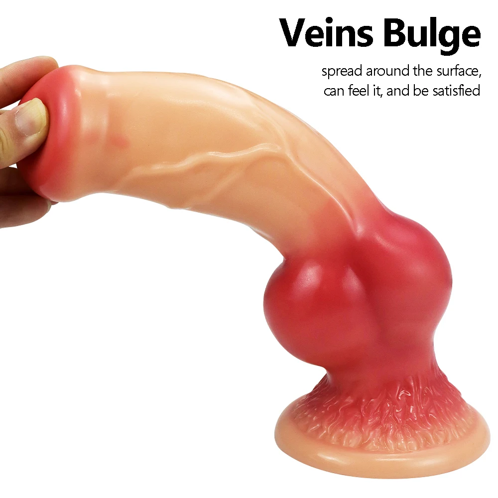 Soft Anal Plug Silicone PVC Dildo With Suction Cup Dog Penis Animal Sex Toy Prostate Orgasm 17-33cm Long Butt Plug Anus Extender