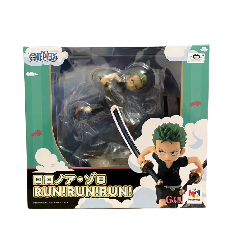 Genuine Bandai ONE PIECE MegaHouse GEM RUN Zoro Anime Action Figures Model Figure Toys Collectible Gift for Toys Hobbies Kids