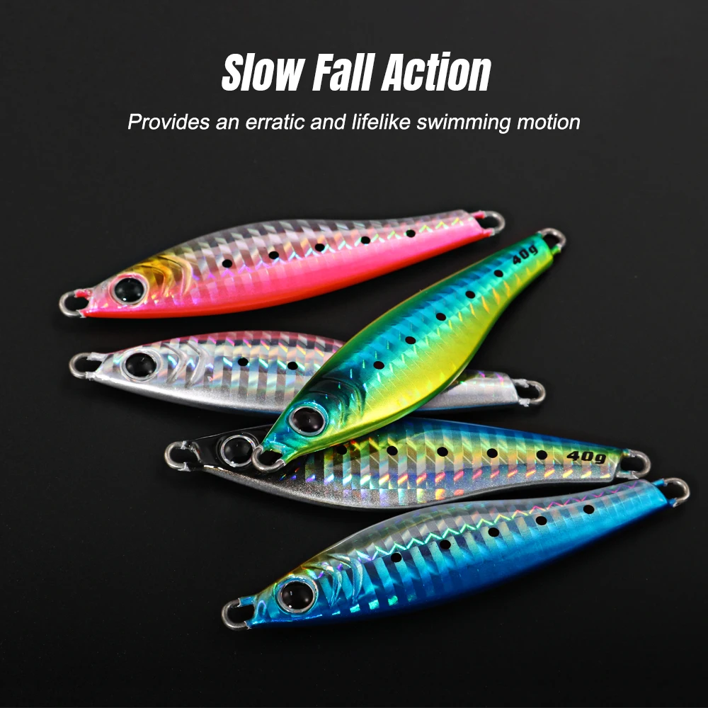 JIGGING PRO 20g 30g 40g 60g JUGULO Wide Casting Jig Slow Fall Shore Jigging Lure UV Coating Metal Jig Fishing Lure