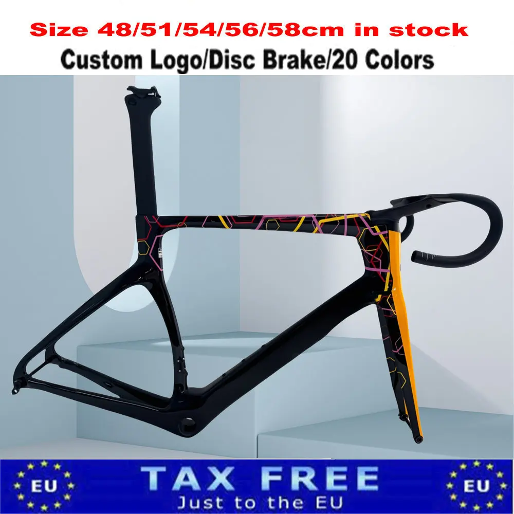 

Дорожная рама из углеродного волокна нового цвета 2025 года T1000, полная рама из углеродного волокна + руль