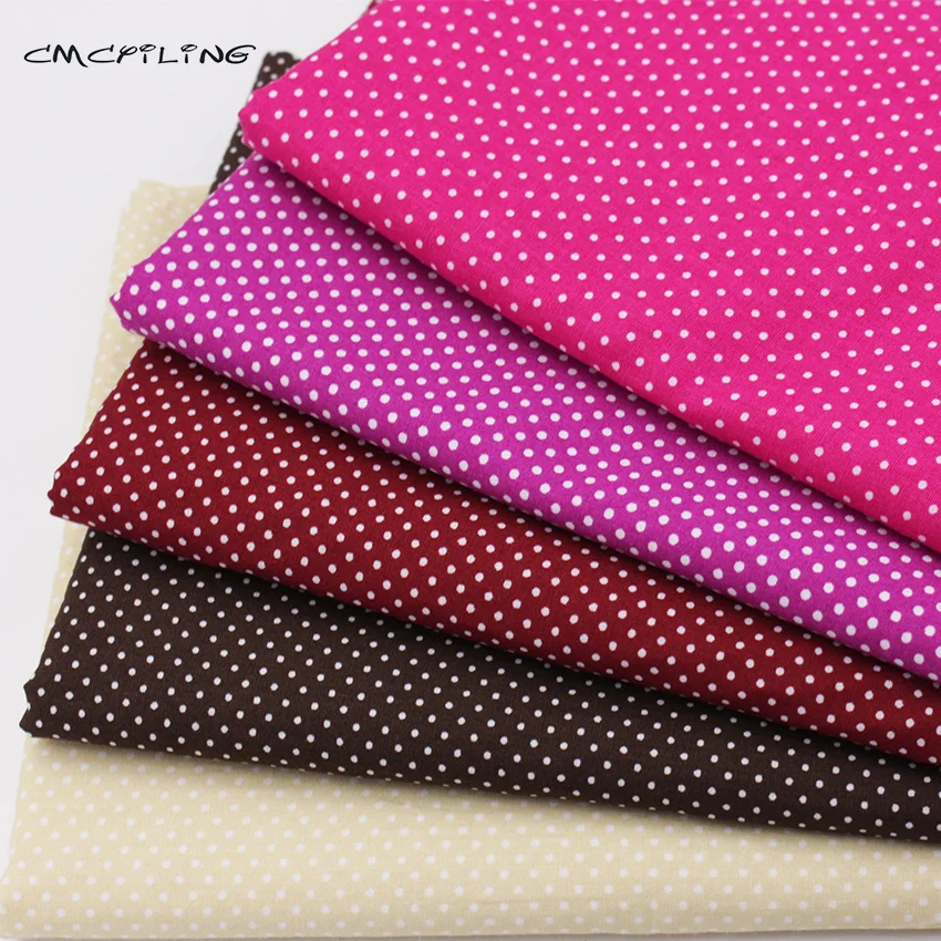 Picture 7: CMCYILING Multicolored Dot Cotton Fabric  For Baby&Child Quilting Sewing  Material Printed Cloth