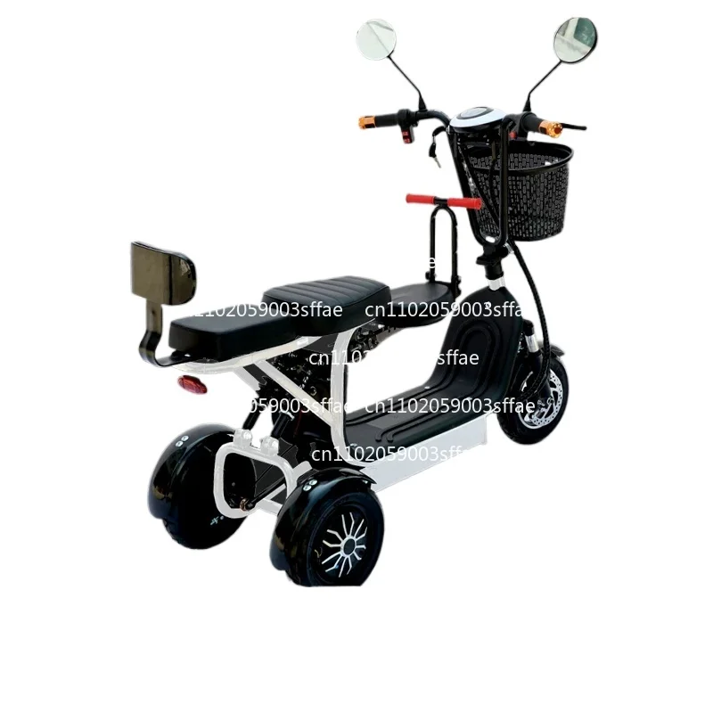 Electric Tricycle, Small Mini Folding  Adult Girls Pick Up and Drop Off Children, New Son Battery Car