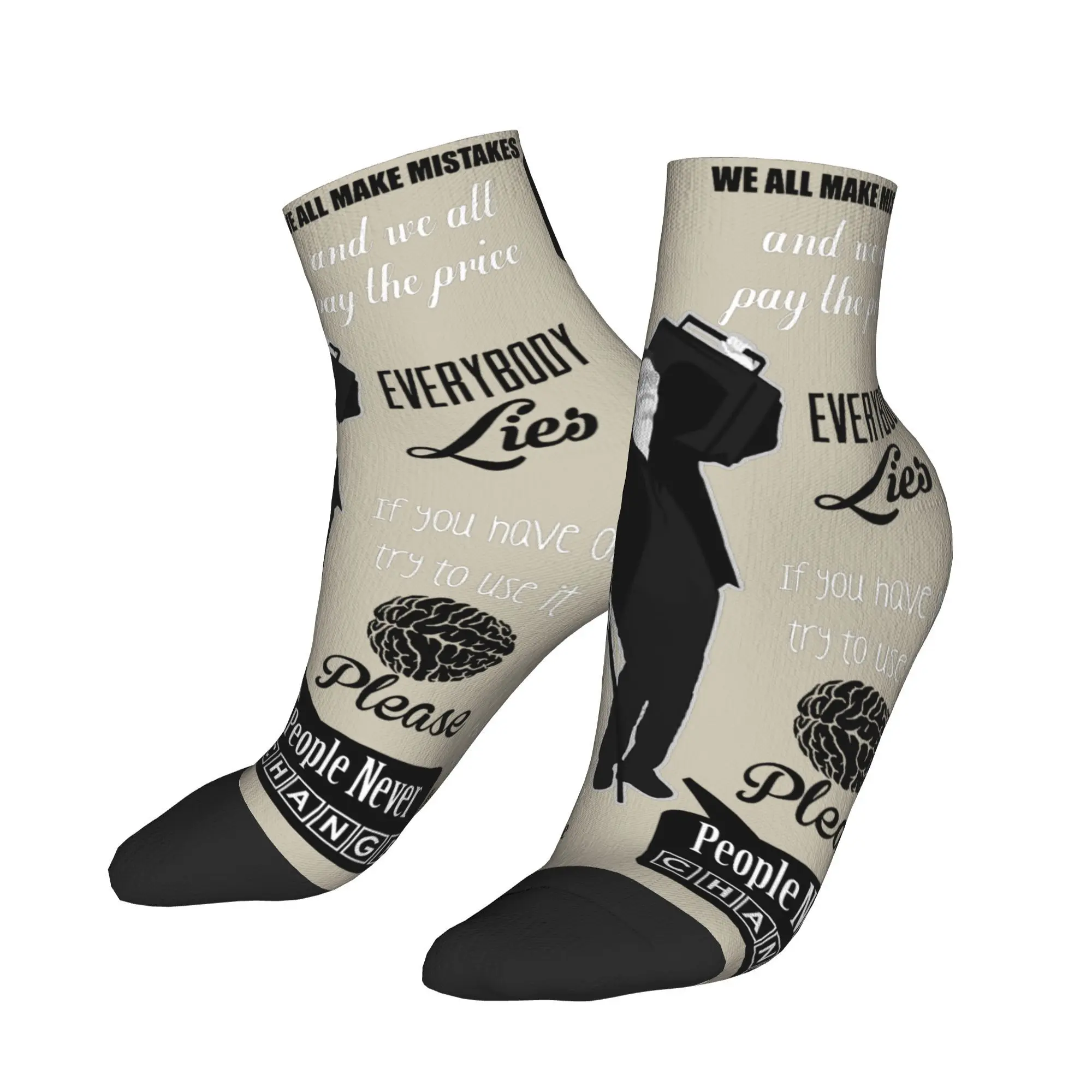 

Dr House Montage 180575049 Socks Summer Ankle Socks Harajuku Men's Quality Socks Custom Outdoor Sports Non Slip Socks