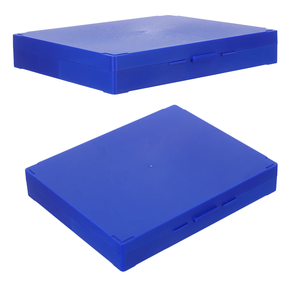 2pcs Storage Box Large Capacity Slide Holder Transparent Design Portable Glass Case Microscope ganizer