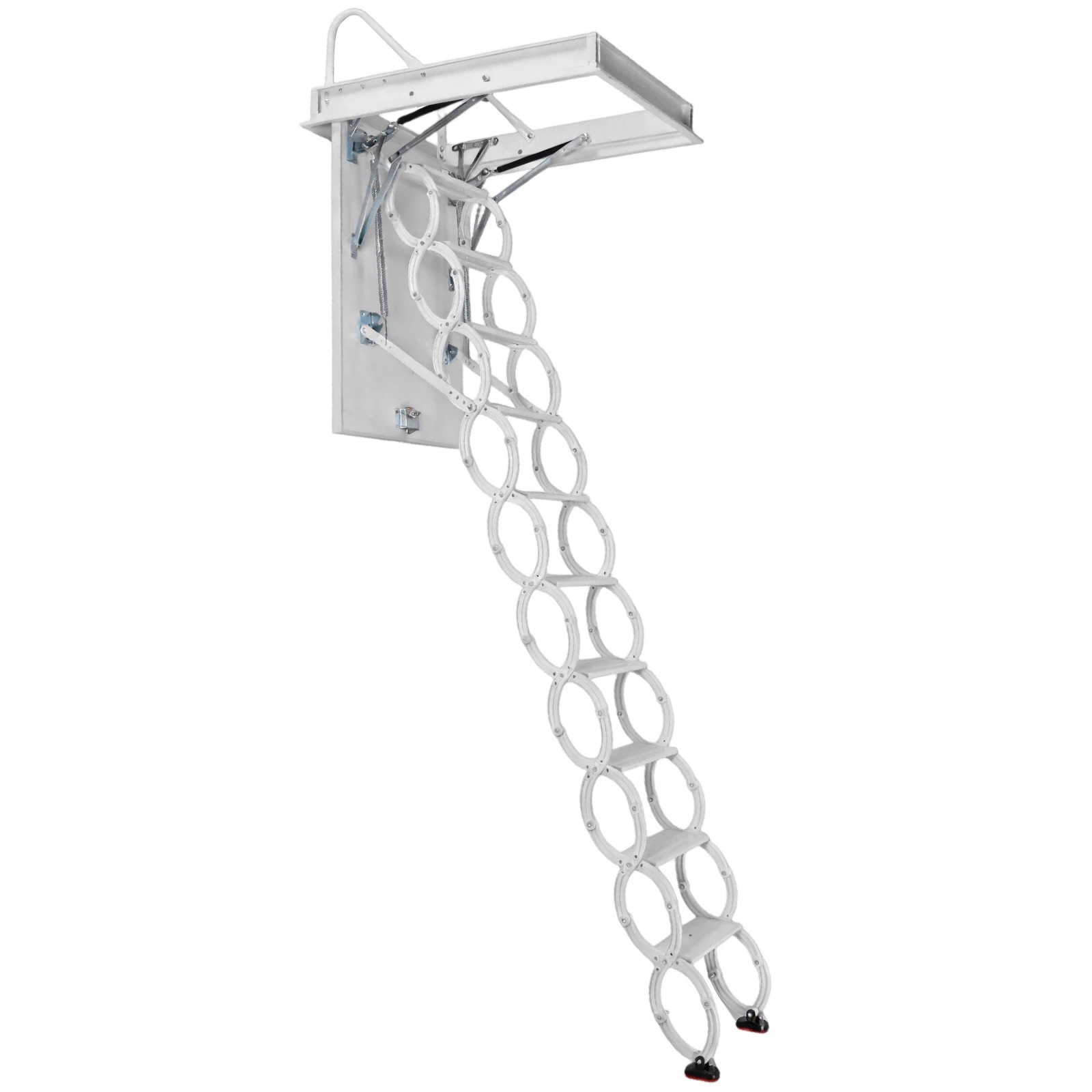 

Ceiling Mount Attic Ladder Heavy Duty 660LBS Capacity Retractable Attic Ladder Ceiling Pull Down System for Garage
