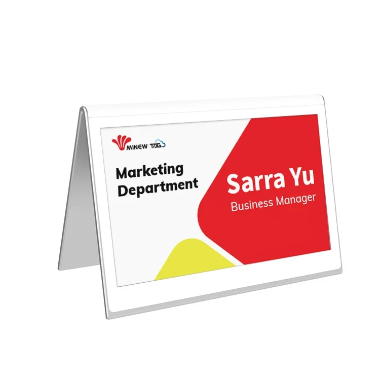 T6-color tela dupla face recarregável nfc bluetooth 7.5 polegadas e-ink e-paper sinal de mesa para jantar de escritório