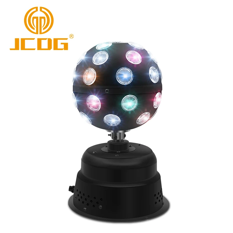 JCDG 50W Bola Disko Mini Panggung Disko Putar Kepala Bergerak Kontrol Audio Strobo Jarak Jauh Led Lampu Bola Ajaib Kristal untuk Rumah