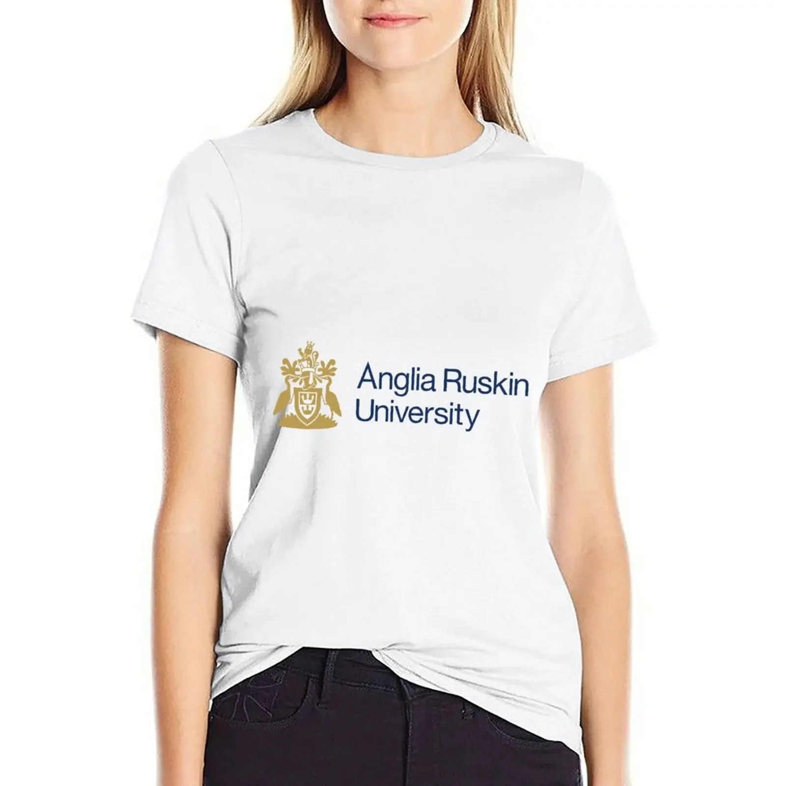 Anglia Ruskin University Logo T-shirt Aesthetic clothing korean fashion woman t shirt