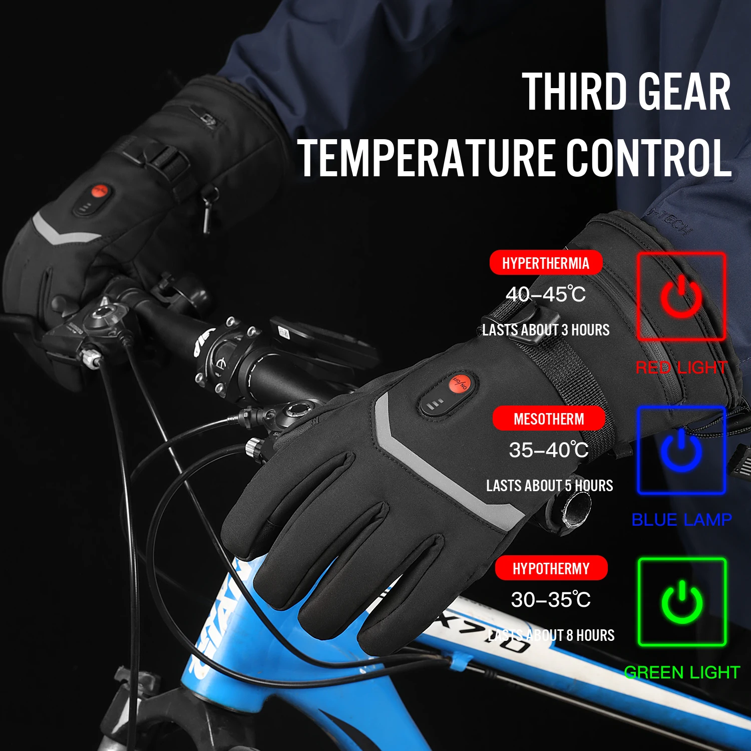 

Перчатки с электрическим подогревом, мотоциклетные зимние перчатки с подогревом, теплые водонепроницаемые перезаряжаемые термоперчатки с подогревом для снегохода