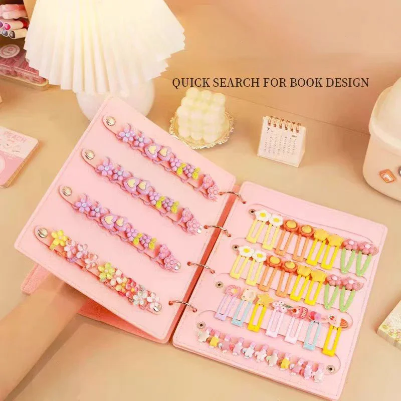 New Hair Bows Organizer Book Large Capacity Headband Holder Hair Clip Storage Space Saving Accessory For Girl Room