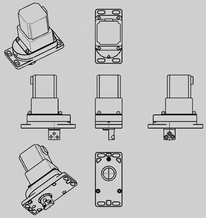 Factory Direct Sale Security Access Control Swing Turnstile Accessory DC Brushless Mechanical Parts Motor Mechanism