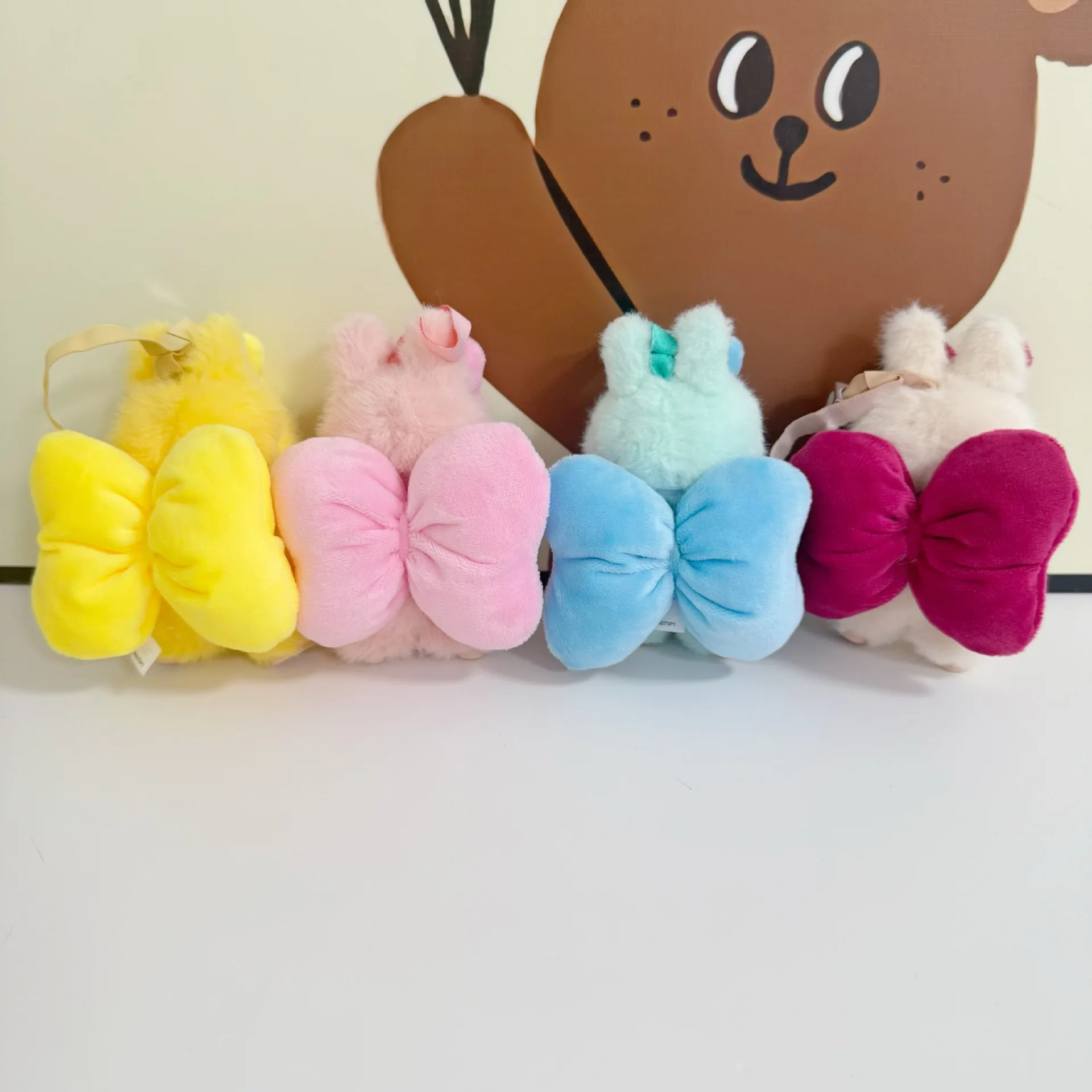 4.0 Mini Version Small Nose Gable Pendant Labu Cloth Clothes Mary Cat Keychain LABUBU Cute Bow