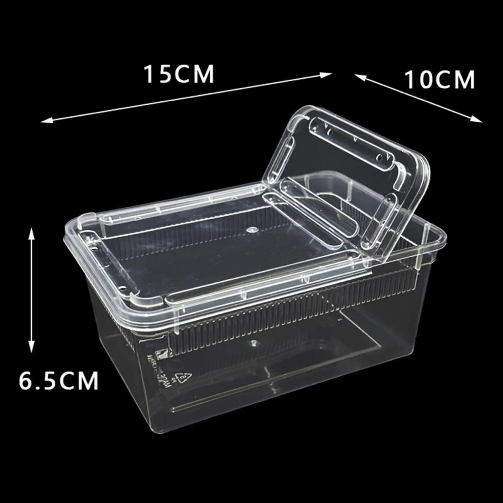 Reptile Feeding Box with Vent Holes Terrarium for Frog Tarantula Lizards