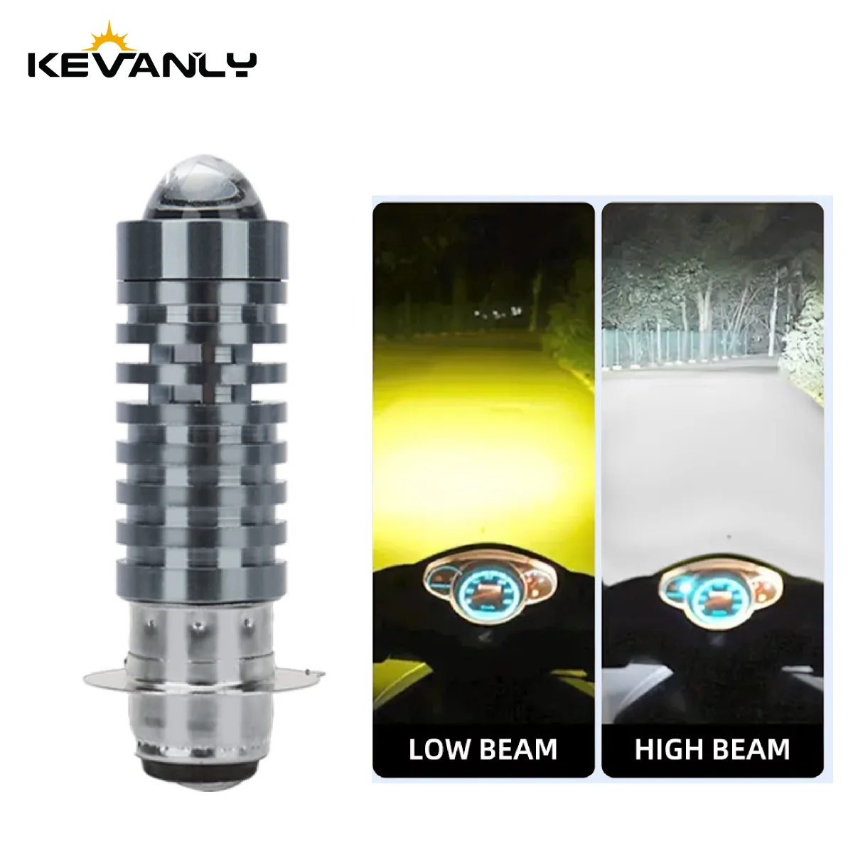 1x P15D LED Motorcycle Headlight Bulbs H6M T19 Super Bright 6000K 3000K Headlamp Fog Light Spotlight Play Plug 12-60V For Mio