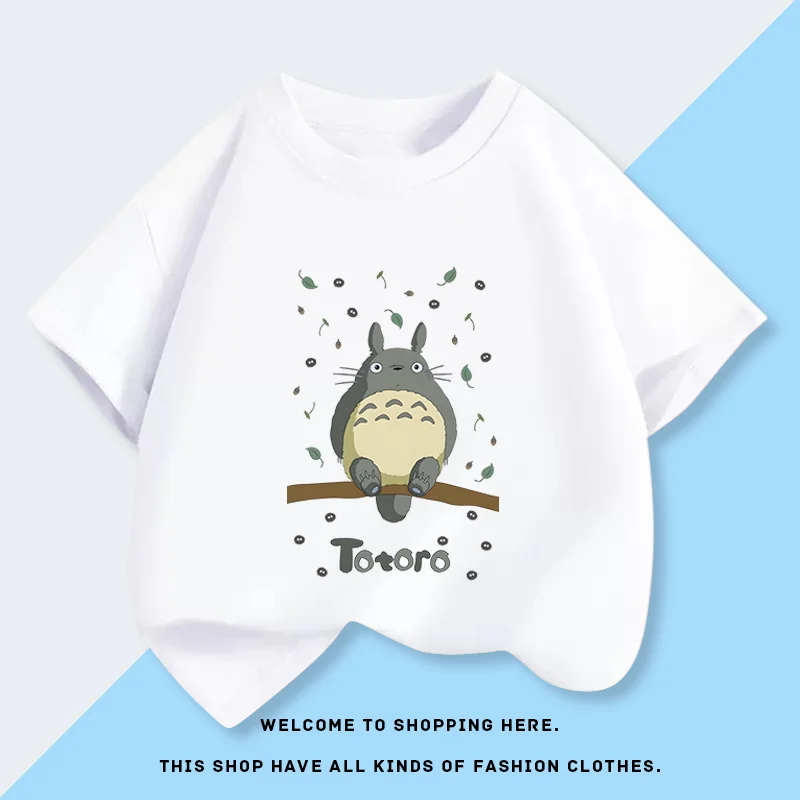

Totoro animation joint name around short-sleeved men and women's new summer 1005 cotton day all matching T-shirt clothes