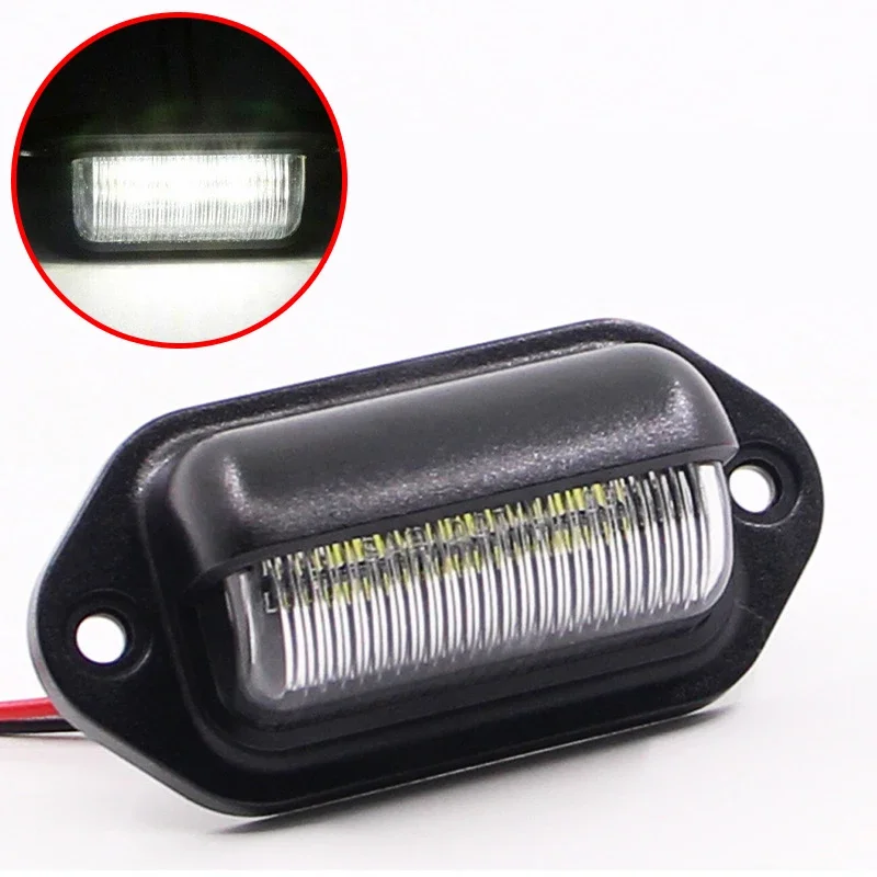 

Car License Number Plate Light 6LED White Bulbs for SUV Truck Trailer Van Tag Step Lamp Auto Products License Plate Lights