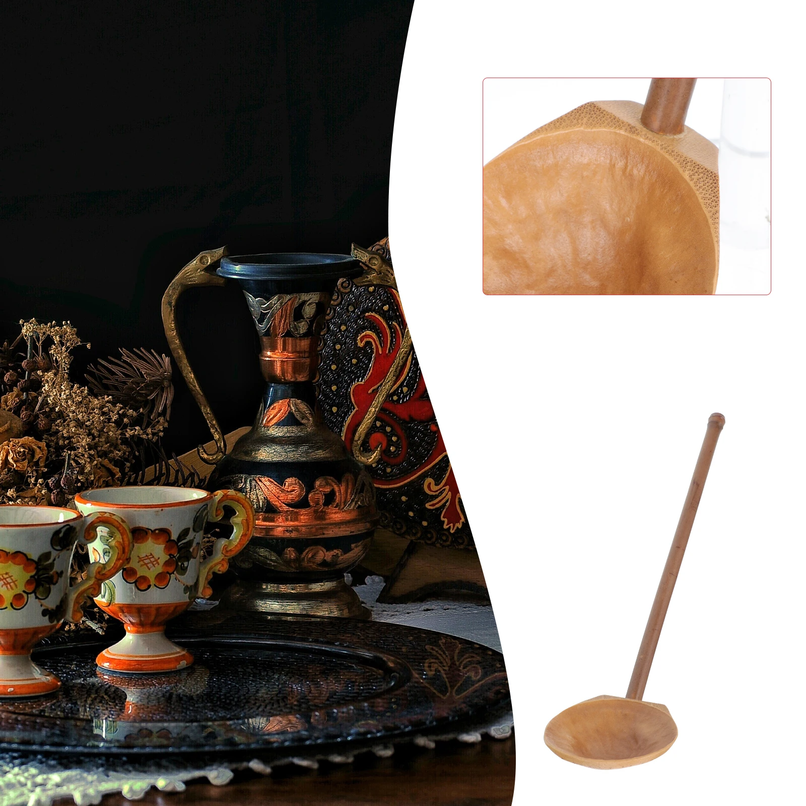 

Tea Powder Spoon Long H Scoop Bamboo Material Retro Design Easy Clean Wide Uses Tea Coffee Salt Mini Kitchen Bar Tools