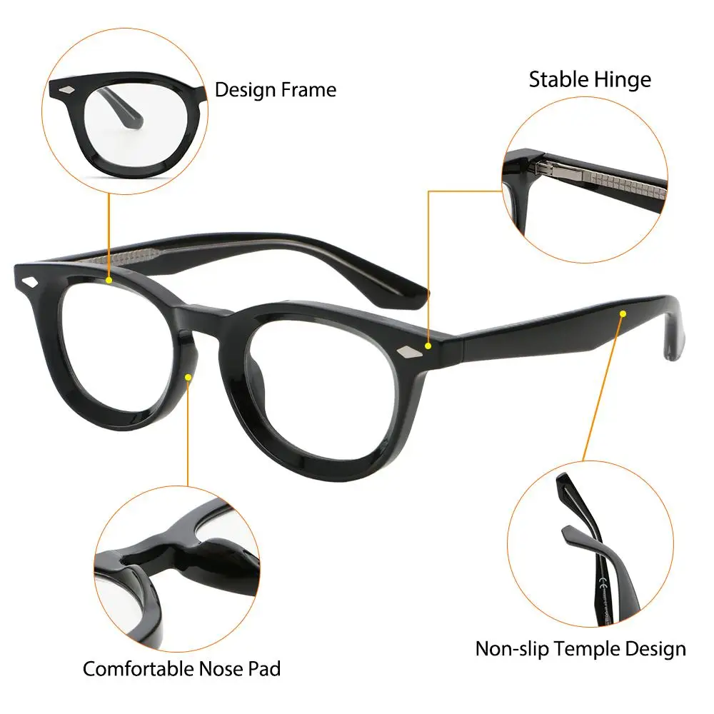 CATERSID Herren Eckige Brillenfassung Hochwertige Tr-90 Fassung Anti-Blaulicht-Brille Damen Computer-Lese-Schutzbrille – Detail 5