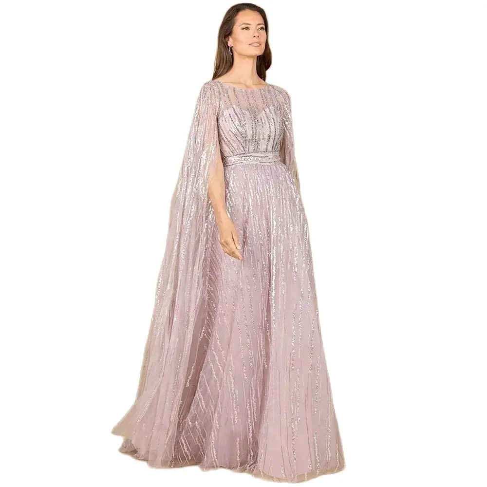 Rotterdam-Robe rose pâle pour mère du marié, robe à paillettes pour femme, robe de soirée de mariage personnalisée, tout ce qui est pour femme, 2024