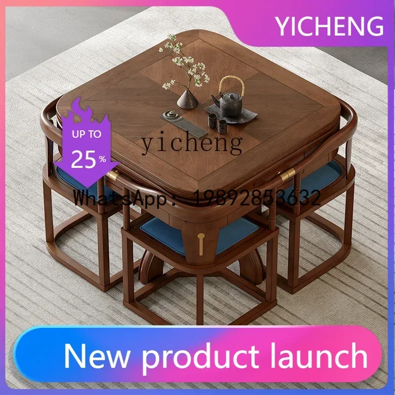

mahjong table dining table dual-purpose tea table meal hemp integrated small apartment mahjong machine automatic home silent