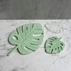 Grand moule en silicone de sous-verre de cuir chevelu d'érable d'automne, élection en béton, moule d'escalade de cuir chevelu xy, matériaux exécutifs de bricolage, art de gypse