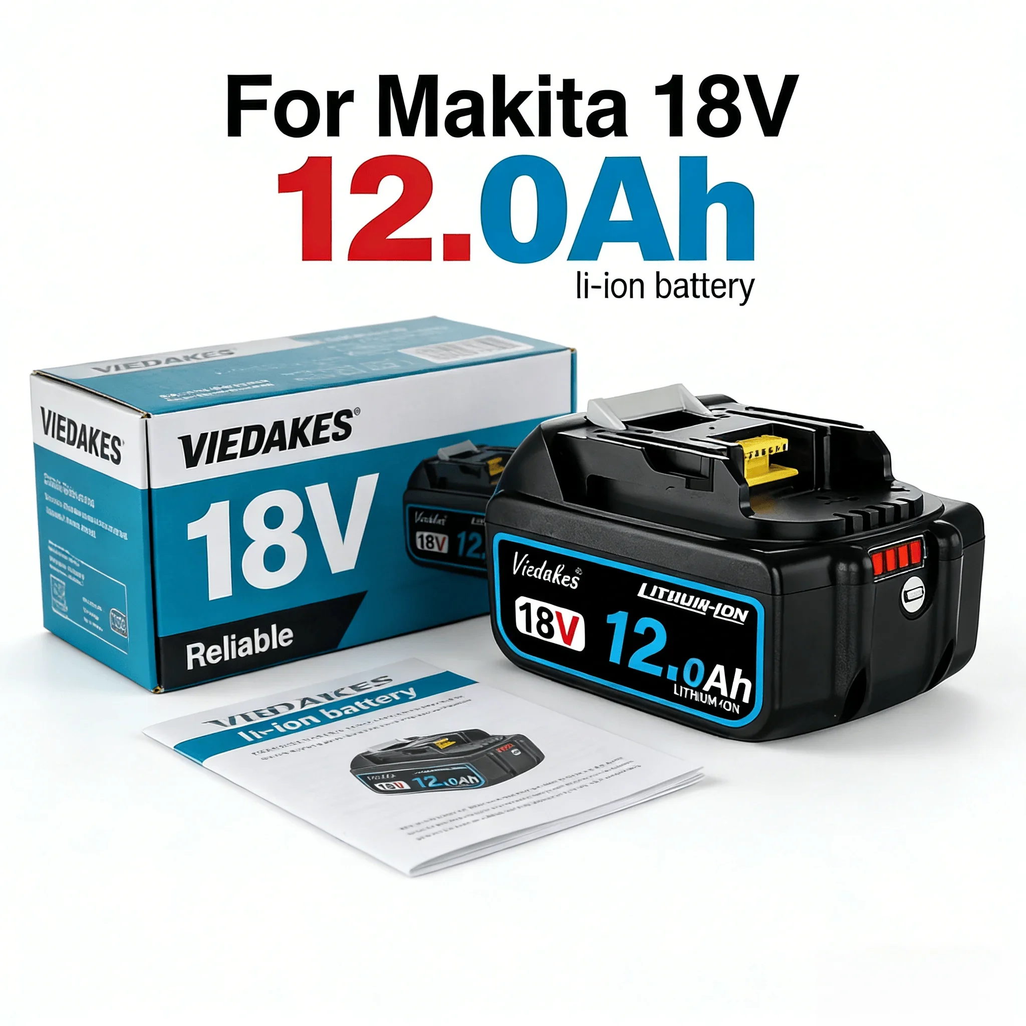 For Makita 18V 8000mAh Battery Compatible with BL1860B BL1850 Suit for DTW285 High Torque Impact Wrench Replacement Battery
