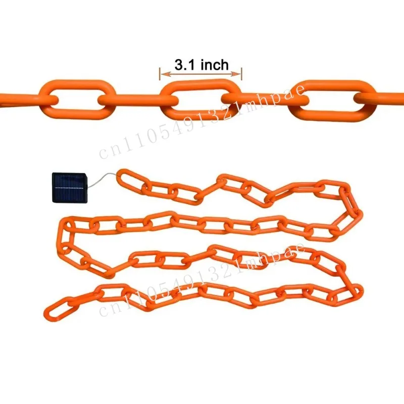 1pcs 3m Solar Halloween Decorations Halloween Plastic Chain Lights for Skeleton Dog, Creepy Costumes Accessories Party