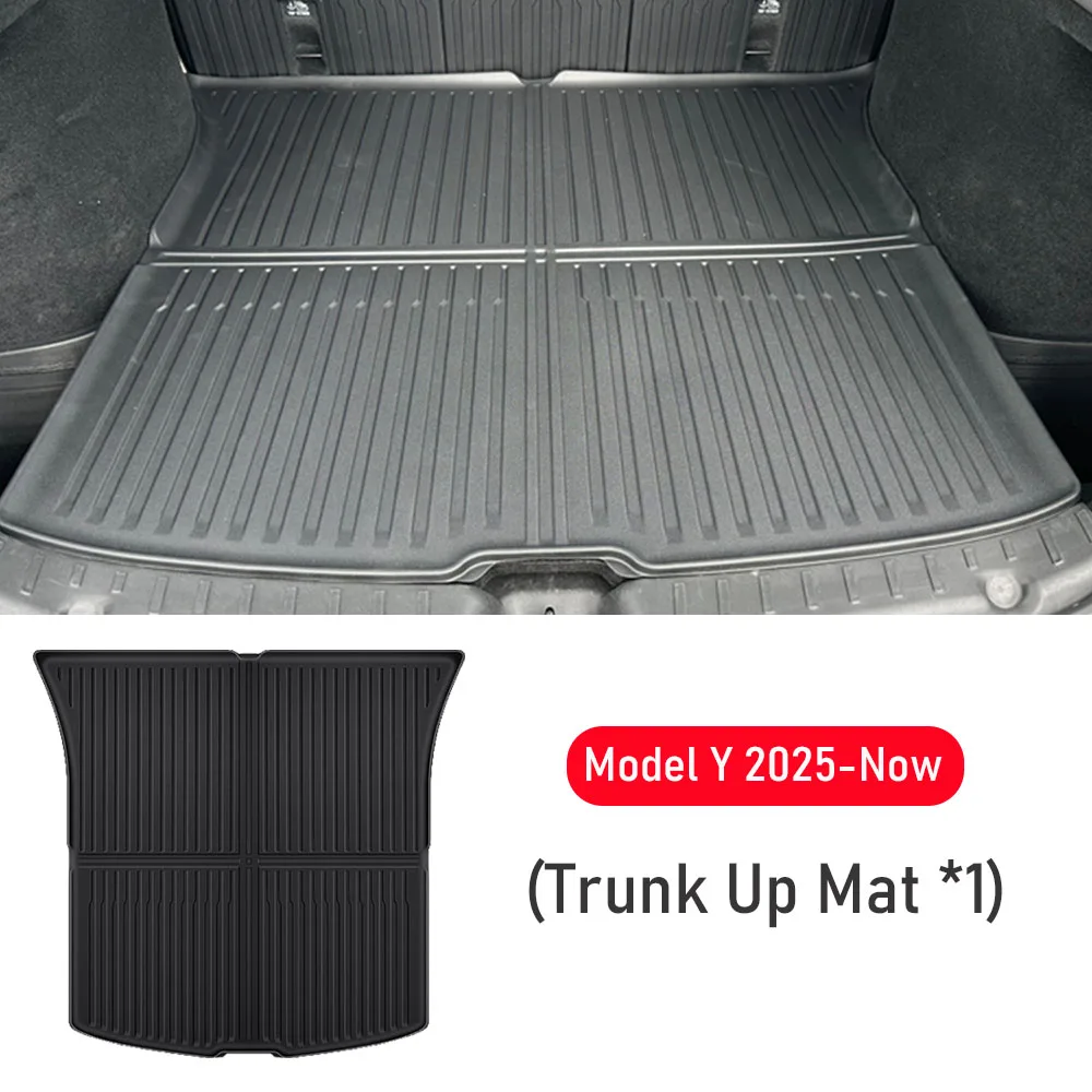 Tesla Model Y Juniper 2025 2026 voor- en achterbakmatten, kofferbakmat, zittingbeschermers, all-weather interieur accessoires